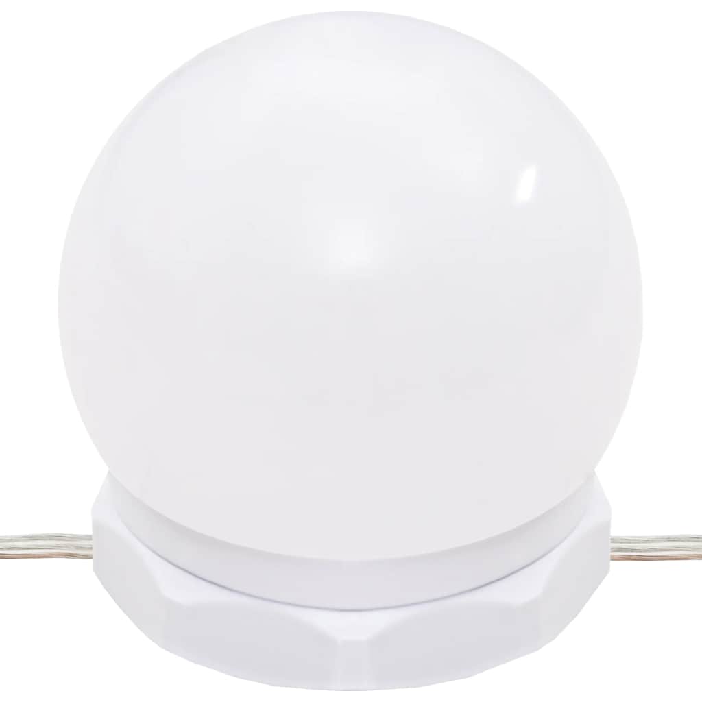 Schminktisch mit LED-Leuchten Grau Sonoma 96x40x142 cm